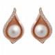 'Sophia' Women's Sterling Silver Stud Earrings - Rose ZO-7234/RG