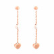 'Nahara' Women's Sterling Silver Drop Earrings - Rose ZO-7378