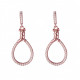 'Aava' Women's Sterling Silver Drop Earrings - Rose ZO-7421