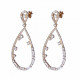 'Islia' Women's Sterling Silver Drop Earrings - Rose ZO-7423/RG