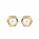 'Aliva' Women's Sterling Silver Stud Earrings - Gold ZO-7469/G