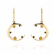 'Eline' Women's Sterling Silver Drop Earrings - Gold ZO-7497/G