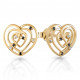 'Euphoria' Women's Sterling Silver Stud Earrings - Gold ZO-7522/G