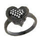 Women's Sterling Silver Ring - Black ZR-7082/2