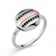 Women's Sterling Silver Ring - Silver/Rose ZR-7501