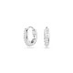 Swarovski® 'Matrix' Women's Base Metal Hoop Earrings - Silver 5690670