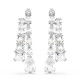 Swarovski® 'Matrix' Women's Base Metal Drop Earrings - Silver 5692515