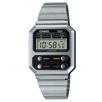 Casio® Digital 'Vintage' Men's Watch A100WE-1AEF