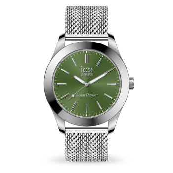 Ice Watch® Analogue 'Ice Steel - Silver Green' Men's Watch (Medium) 023796