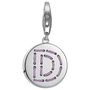 Esprit® 'Letter Fabric D' Women's Sterling Silver Charm - Silver ESCH91126A000