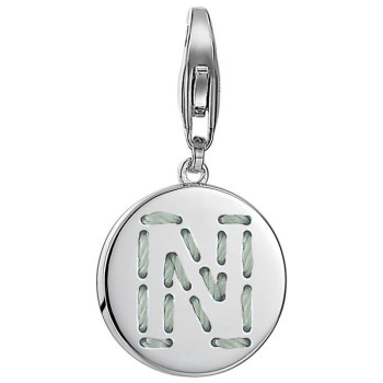 Esprit® 'Letter Fabric N' Women's Sterling Silver Charm - Silver ESCH91136A000