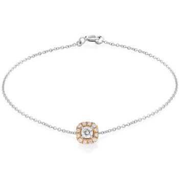 Orphelia® 'Gilda' Women's Two-Tone 18C Bracelet - Silver/Gold AD-1028/1