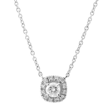 Orphelia® 'Gilda' Women's Whitegold 18C Chain with Pendant - Silver KD-2027