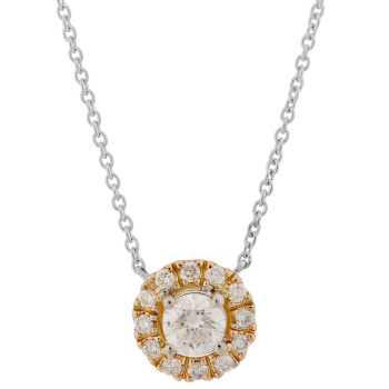 Orphelia® 'Gilda' Women's Two-Tone 18C Chain with Pendant - Silver/Gold KD-2029/1