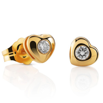 Orphelia® 'Murielle' Women's Yellow gold 18C Stud Earrings - Gold OD-5011