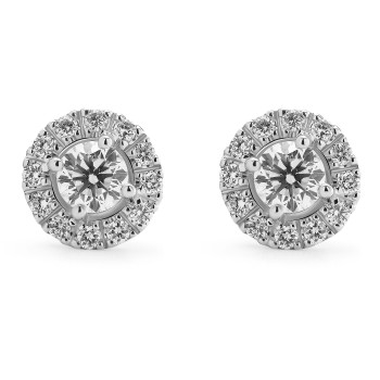 Orphelia® 'Gilda' Women's Whitegold 18C Stud Earrings - Silver OD-5029