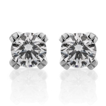 Orphelia® 'Karlien' Women's Whitegold 18C Stud Earrings - Silver OD-5325