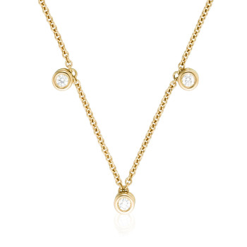 Orphelia® 'Ingrid' Women's Yellow gold 18C Necklace - Gold RD-003