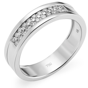 Orphelia® Women's Whitegold 18C Ring - Silver RD-3386