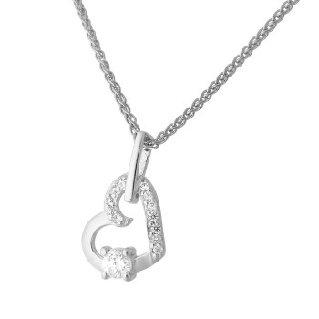 'Fantasy' Women's Sterling Silver Chain with Pendant - Silver ZH-7080