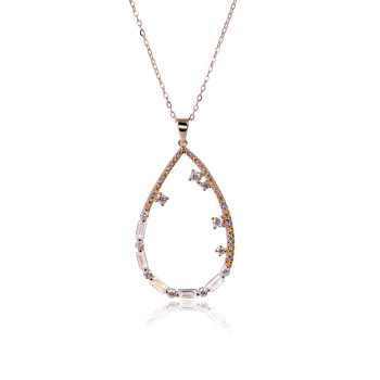 Orphelia® 'Islia' Women's Sterling Silver Chain with Pendant - Rose ZH-7423/RG