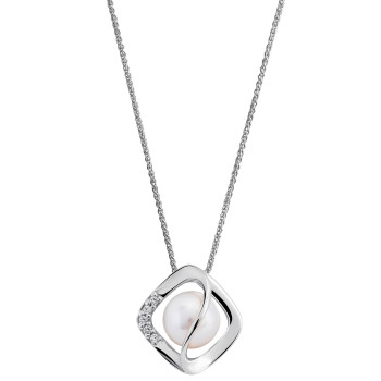 Orphelia® 'Aina' Women's Sterling Silver Chain with Pendant - Silver ZH-7471