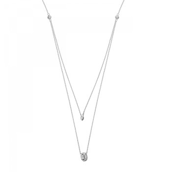 Orphelia® Women's Sterling Silver Necklace - Silver ZK-7492