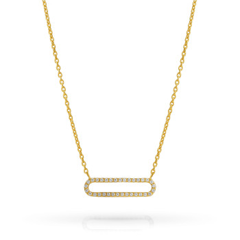 Orphelia® 'Charm' Women's Sterling Silver Necklace - Gold ZK-7563/G