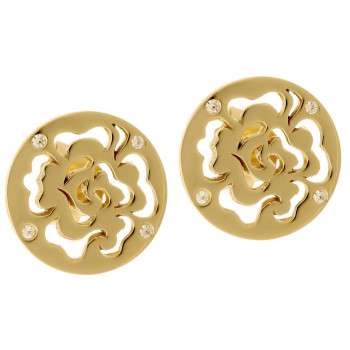 Orphelia® 'Fiore' Women's Sterling Silver Stud Earrings - Gold ZO-7079/2