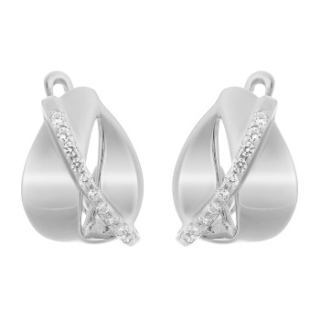 Orphelia® 'Idia' Women's Sterling Silver Stud Earrings - Silver ZO-7086