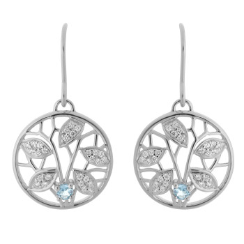 Orphelia® 'Oceane' Women's Sterling Silver Drop Earrings - Silver ZO-7090