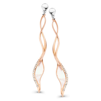 Orphelia® 'Mariza' Women's Sterling Silver Drop Earrings - Rose ZO-7171/RG