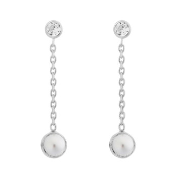 Orphelia® 'Emilia' Women's Sterling Silver Drop Earrings - Silver ZO-7380