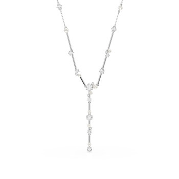 Swarovski® 'Constella Bars' Women's Base Metal Necklace - Silver 5711830