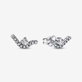 Pandora® Pandora Timeless 'Wave' Women's Sterling Silver Stud Earrings - Silver 292544C01