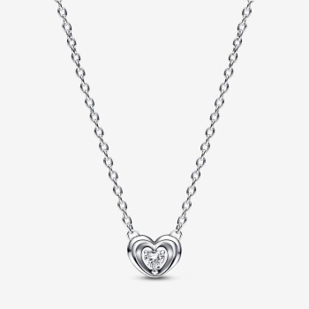 Pandora® Pandora Moments 'Radiant Heart' Women's Sterling Silver Necklace - Silver 392494C01-45