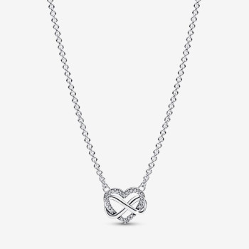 Pandora® 'Infinity Heart' Women's Sterling Silver Necklace - Silver 392666C01-50