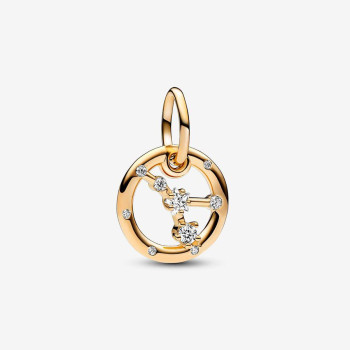 Pandora® Pandora Moments 'Zodiac Sign' Women's Gold Plated Metal Charm - Gold 762708C01