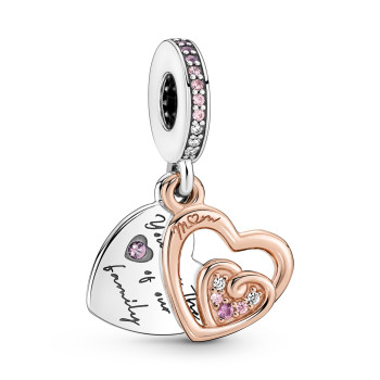 Pandora® Pandora Moments 'Family & Friends' Women's Sterling Silver Charm - Silver/Rose 781020C01