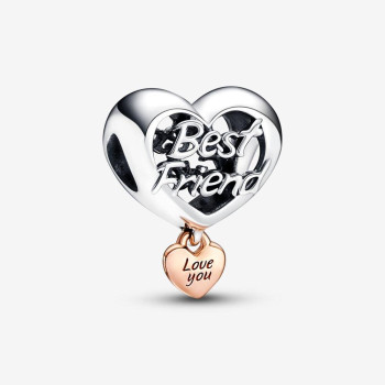 Pandora® Pandora Moments 'Family & Friends' Women's Sterling Silver Charm - Silver/Rose 782243C00