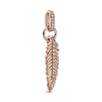 Pandora® Pandora Passions 'Feather' Women's Gold Plated Metal Charm - Rose 789550C01