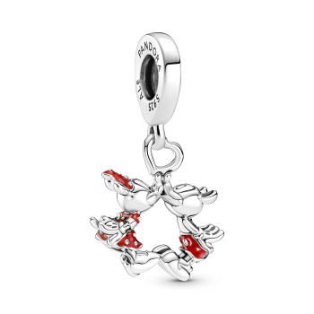 Pandora® Disney x Pandora 'Disney Mickey Mouse & Minnie Mouse' Women's Sterling Silver Charm - Silver 790075C01