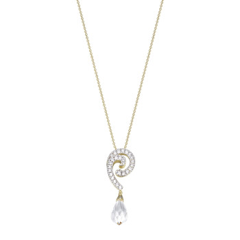 Pierre Cardin® Women's Sterling Silver Chain with Pendant - Gold PCNL90510B450