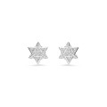 Swarovski® 'Dextera' Women's Base Metal Stud Earrings - Silver 5700322