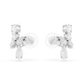 Swarovski® 'Matrix' Women's Base Metal Clip Earrings - Silver 5692523