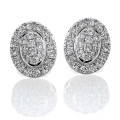 Orphelia® 'Kamilla' Women's Whitegold 18C Stud Earrings - Silver OD-5320