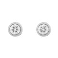 Orphelia® 'Alexandria' Women's Whitegold 18C Stud Earrings - Silver OD-5330