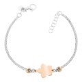 Orphelia® 'Dilara' Women's Sterling Silver Bracelet - Silver/Rose ZA-7184