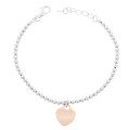 Orphelia® 'Izabella' Women's Sterling Silver Bracelet - Silver/Rose ZA-7185