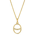 Orphelia® 'Amaliada' Women's Sterling Silver Pendant with Chain - Gold ZH-7572